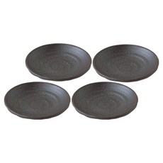 JUST HOME 日本製 3.7吋 調味碟 J01033B, 墨黑色, 4個