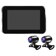 勝利者 前後雙錄觸控螢幕機車行車紀錄器, 黑色, DV608