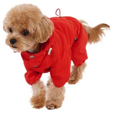 PUPPY ANGEL 狗狗 MAGAGIO 連帽連身雨衣 V2 PA-OW152, 1個, #337 紅色