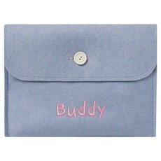 likalika 狗狗 My Buddy 玩具收納籃 粉藍色, 1個