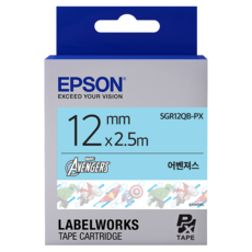 엡손 어벤져스 라벨테이프 SGR12QB-PX, 혼합색상, 2.5m