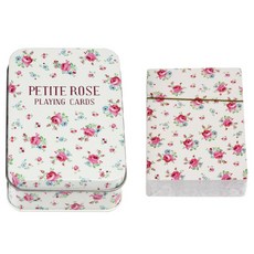 Rex LONDON 金屬收納盒 + 撲克牌, 1個, 玫瑰