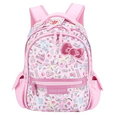 優貝選 平行輸入商品 三麗鷗HELLO KITTY滿版印花小學生後背書包 1-3年級適用