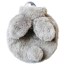 Solre 可愛熱水袋 暖水袋 淺灰色 700ml 圓形 17 x 22 x 2 cm, 1個