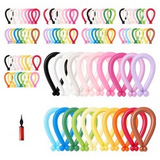 피앤비유니티 요술풍선 100입 세트, 02 스탠다드 혼합20색, 1세트