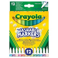 Crayola 繪兒樂 可水洗細頭彩色筆, 12個, 1組