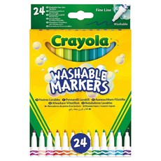 Crayola 繪兒樂 可水洗細頭彩色筆, 24個, 1組