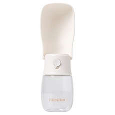 likalika 狗狗便攜式迴流散步水瓶, 1個, 奶油色