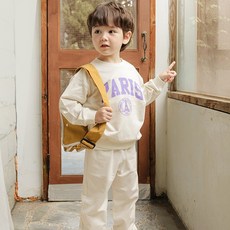 unifriend 兒童Paris九分上學服大學T上下套裝