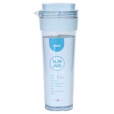 TAKEYA 日本製旋蓋式冰箱冷水壺/泡茶壺, 1個, 淺藍色, 1.1L