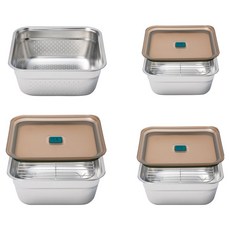 Kelheim 不鏽鋼方形調理盤套組, 1套, 10件組