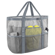 Inart 雙層收納網眼瀝水包, 全灰色