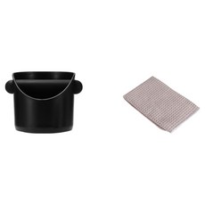 Wellot 簡易咖啡渣敲擊盒 110 x 100 x 100 mm + 毛巾組, 1套, 隨機出貨(咖啡渣敲擊盒)