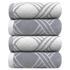 송월타월 몽블랑 고중량 세면타월 200g 30수 코마사, 라이트그레이, 4개