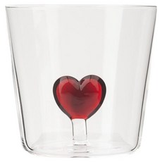 ICHENDORF 米蘭諾庫歐雷愛心耐熱玻璃杯 325ml, 紅色, 1個