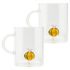 이첸도르프밀라노 데저트 선인장 내열 손잡이 머그컵 450ml, 핑크플라워, 2개