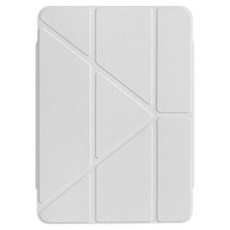 YUNMI 智慧休眠帶筆槽搭扣Y折支架防摔皮套保護殼, 灰色, 1個