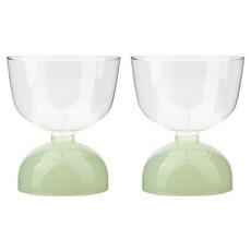 ICHENDORF Tutu 霧面耐熱彩色酒杯兼甜點碗 275ml, 綠色, 2個