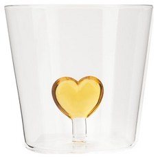 이첸도르프밀라노 쿠오레 하트 내열 유리컵 325ml, 옐로우, 1개
