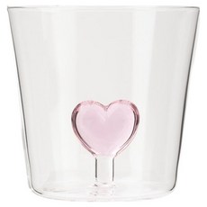 이첸도르프밀라노 쿠오레 하트 내열 유리컵 325ml, 핑크, 1개