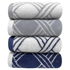 Songwol 松月 MONTBLANC 高磅數 洗臉毛巾 200g 30支 精梳棉, 4個, 隨機出貨