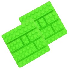 블럭모양 DIY 수제비누 핸드메이드 방향제 실리콘 몰드 트레이 2P, 그린