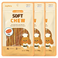 조이펫 강아지 소프트 츄 간식, 연어, 100g, 3개
