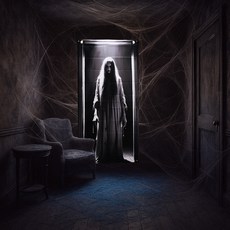 PARTYSHOW 萬聖節裝飾橫幅 長髮女鬼 C款, 混色