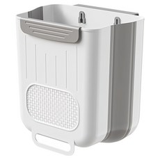 折疊式懸掛廚房垃圾桶, 1個, 灰色