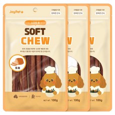 조이펫 강아지 소프트 츄 간식, 100g, 3개, 오리