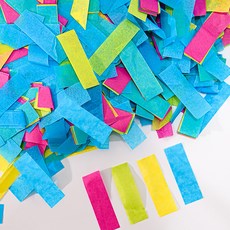 PARTYSHOW 大容量紙五彩碎紙 長方形 1.5 x 5 cm 200g, 1個, 亮色