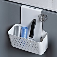 掛式水槽收納整理架, 1個, 白色