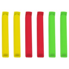 GHIDINI 3色封口夾 6個, 1套, 綠色 + 紅色 + 黃色