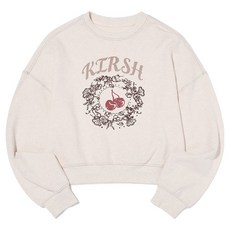 키르시 빈티지 그래픽 크롭 스웻셔츠