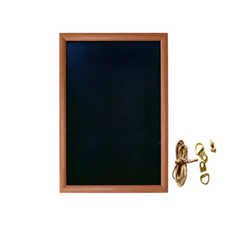 Home&The 磁吸黑板 復古佈告欄 + 掛繩 掛勾組合, 核桃木色