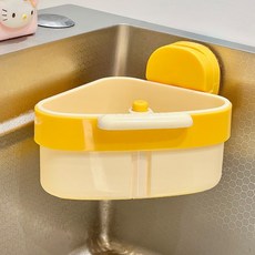 簡約吸盤式水槽廚餘桶過濾網, 1個, 橘色