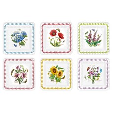 PORTmeIRION 波特玫琳恩 Botanic Garden Meadow 方形沙拉盤 23cm 6件組, 1套, 混合色