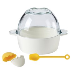 네오플램 IH 인덕션 에그밤 폭탄 계란찜 냄비 + 실리콘 그립 + 실리콘 스푼 세트, 1세트, 19.2cm