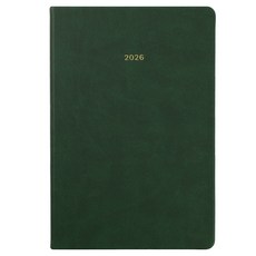 페이퍼리안 2026년 애티튜드 PU 먼슬리 플래너 A5, 딥 그린, 1개 딥 그린, 1개