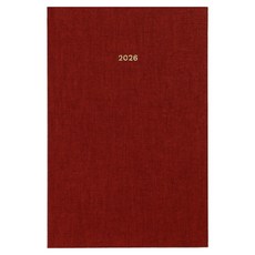 페이퍼리안 2026년 애티튜드 PU 먼슬리 플래너 A5, 루비 레드, 1개 루비 레드, 1개