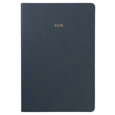 페이퍼리안 2026년 애티튜드 PU 먼슬리 플래너 A5, 스모키 네이비, 1개 스모키 네이비, 1개