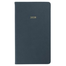 PAPERIAN 2026年 Attitude 口袋型 PU 週計畫本, 1個, 煙燻海軍藍