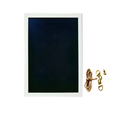 Home&The 磁吸黑板 復古佈告欄 + 掛繩 掛勾組合, 白色