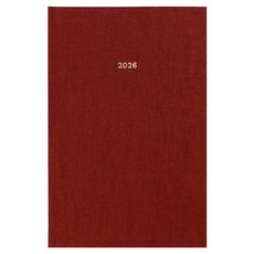 페이퍼리안 2026년 애티튜드 PU 위클리 플래너 B6, 루비 레드, 1개