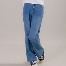 ILoveJ Didio 國中小學生圓弧丹寧直筒牛仔褲