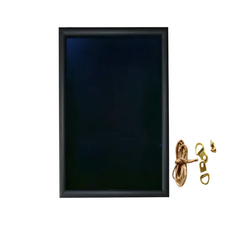 Home&The 磁吸黑板 復古佈告欄 + 掛繩 掛勾組合, 黑色