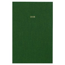 페이퍼리안 2026년 애티튜드 PU 먼슬리 플래너 B6, 에메랄드 그린, 1개