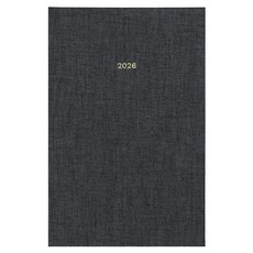 페이퍼리안 2026년 애티튜드 PU 위클리 플래너 B6, 오닉스 블랙, 1개