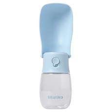 likalika 狗狗便攜式迴流散步水瓶, 1個, 天空藍