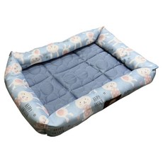 寵物夢工廠 透氣勁涼冰絲窩, 兔兔 藍色, 1個